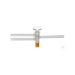 Zweiweg-Patenthahn, massives Glasküken NS 18,8/4,0...