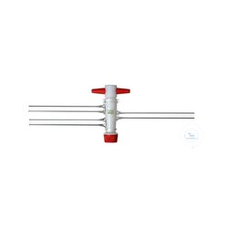 Zweiweg-Patenthahn, PTFE-Küken NS 14,5/2,5 mm Bohrung