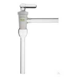 High-vacuum stopcock/corner form, hollow glass plug NS...