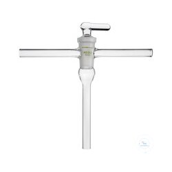 High-vacuum stopcock/two-way form, hollow glass plug NS...