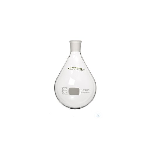 Rotationsverdampferkolben, 1000 ml, Hülse NS 29/32, birnenf., zentriert