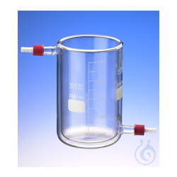 Tempering beaker made of glass with PTFE olive GL 18 Type...