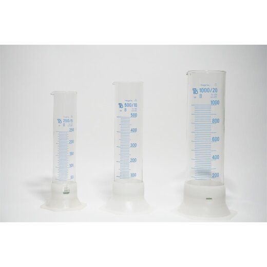 Messzylinder, 250mL, 500mL, 1000mL, Borosilikatglas, Laborglas, measuring cylind
