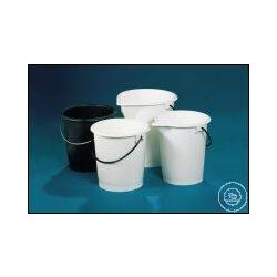 Bucket, LDPE, with spout, white, 10 l, with handle