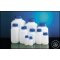 WH-chemical bottle HDPE natural 350 ml squared o.V. Weight Ø 45