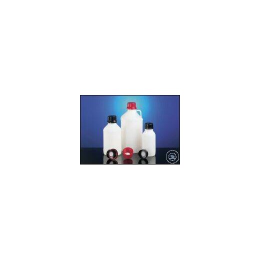 UN-EH-Chemik.fl. HDPE schw. 2500 ml quadr. o.V. Gew. Ø 45
