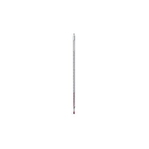 Laboratory thermometer, enclosure form 0+50°C in 0.1°C, red, calibratable