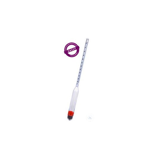 Aräometer Kunststoff PC1,000-1,040 g/cm³ in 0,001 g/cm³, L=250 mm, kalibrie