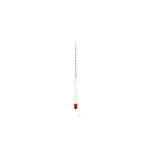 Precision hydrometer, density 1.200-1.300 g/cm³ in 0.001, L=300 mm, DAkkS 3 point