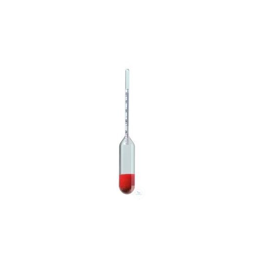 Special hydrometer, seawater 1.000-1.035 g/cm³ in 0.001, L=160 mm, calibratable