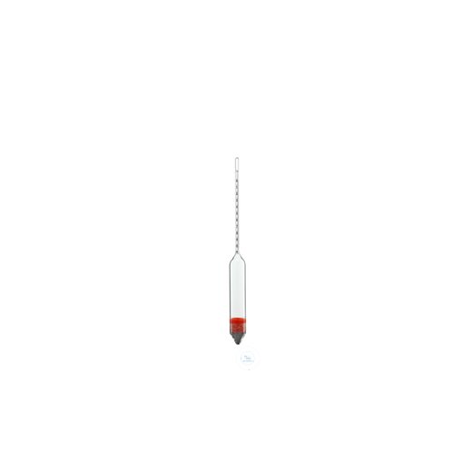Special hydrometer, hydrochloric acid 0-40% mas in 0.5%, L=270 mm, calibratable