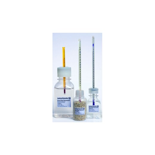 Exact-Temp thermometer, with FEP +18+50°C in 0.5°C, red, factory cal. 2 points