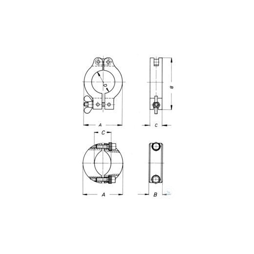 Spannring, Aluminium, KF DN 20/25