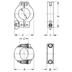 Spannring, Aluminium, KF DN 20/25