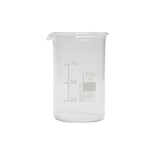 Becherglas 100 ml, hohe Form, Borosilikatglas 3.3, mit Ausguss und Skalierung, 10 Stück