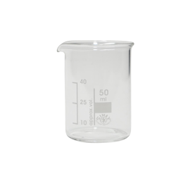 50 ml Low Form Beaker, Borosilicate Glass 3.3, with Spout...