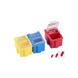 Micro magnetic stir bar set colored, red/blue/yellow,...