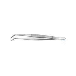 Tweezers 145 mm, curved. pointed