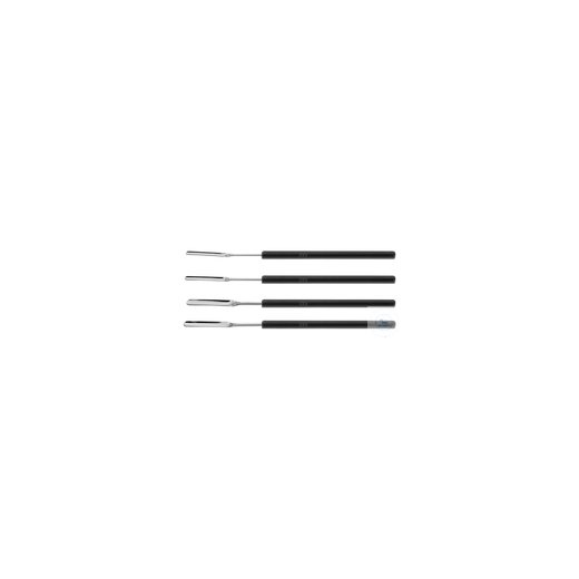 Micro spatula set 4 pieces, plastic handle