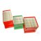 Storage cassette type C 122x122x128 mm, coated, red - 3x3