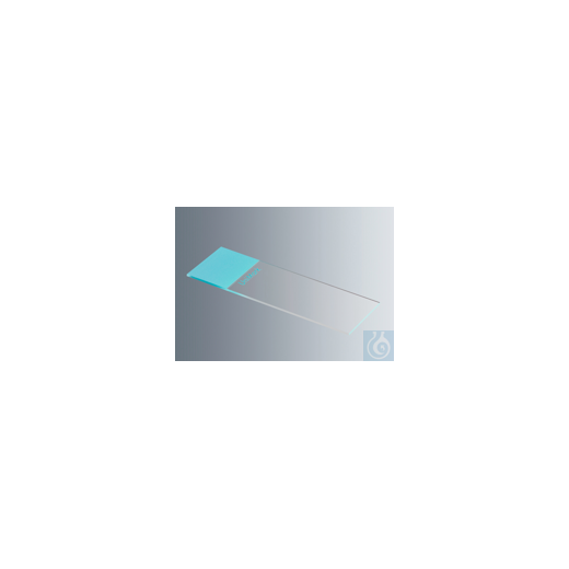 Microscope slide UniMark&reg; blue, ground edges