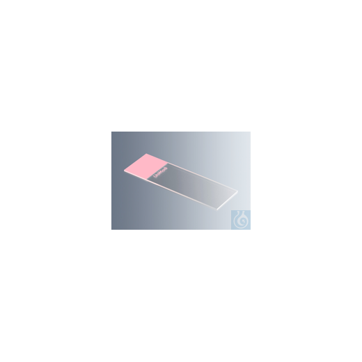 Microscope slide UniMark&reg; pink, ground edges