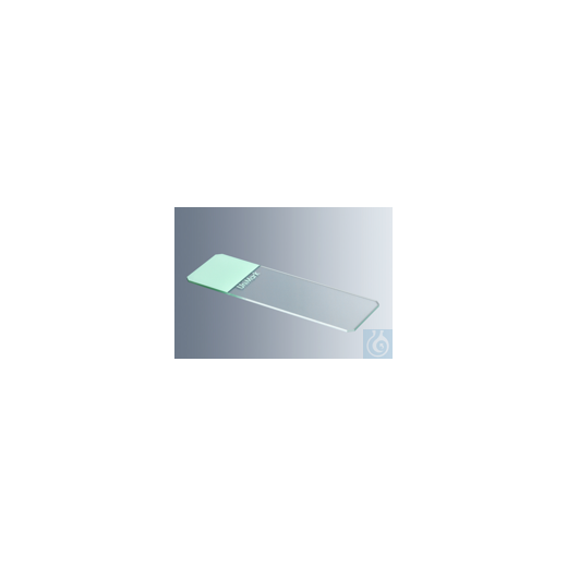 UniMark&reg; green microscope slides, ground edges
