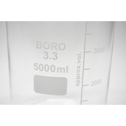 Becherglas Beaker 5000 mL Laborglas Becher Labor Messbecher Boro.3.3 Glas