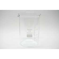 Becherglas Beaker 5000 mL Laborglas Becher Labor Messbecher Boro.3.3 Glas