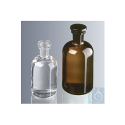 Round shoulder bottles 250 ml, narrow neck, clear glass