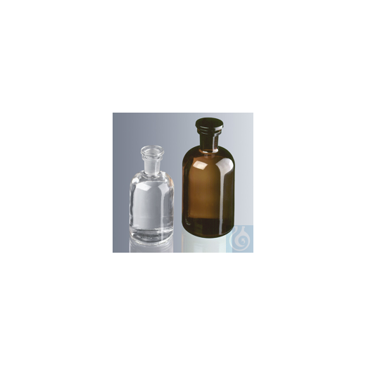 Rundschulterflaschen 1.000 ml, Enghals, Braunglas