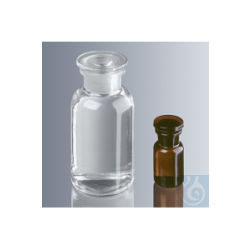 Round shoulder bottles 50 ml, wide neck, clear glass