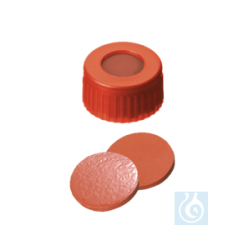 neochrom® screw cap short thread ND9, PP red/silicone...