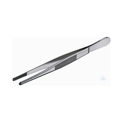 Tweezers nickel-plated, straight, blunt, 300 mm