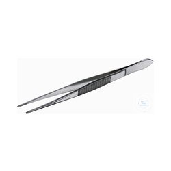 Tweezers nickel-plated, straight, pointed, 105 mm