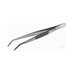 Tweezers nickel-plated, curved, pointed, 105 mm