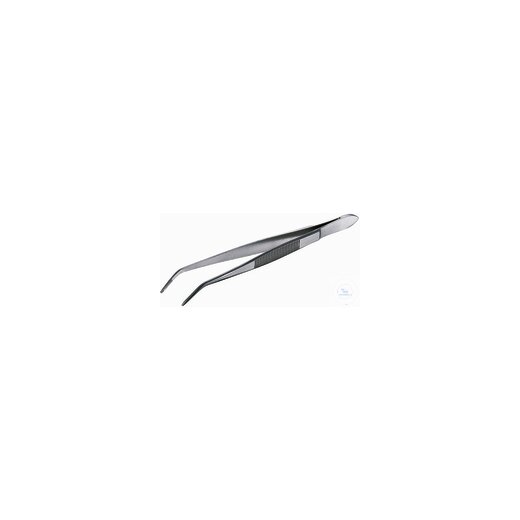 Tweezers stainless, curved, pointed, 160 mm
