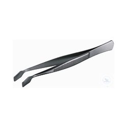 Cover glass tweezers nickel-plated, curved 105 mm