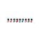 neochrom® screw caps ND13 closed, septum butyl red/PTFE grey,