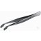 Cover glass tweezers stainless, curved, 105 mm
