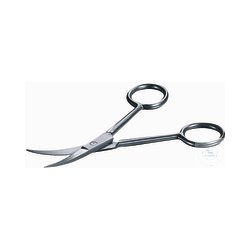 Microscope scissors, stainless, 100 mm, curved