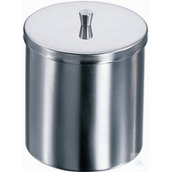 Box with lid, 85 X 85 mm (Ø X H), stainless steel