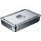 Instrument tray 315 X 215 X 60 mm, stainless steel, with handle lid