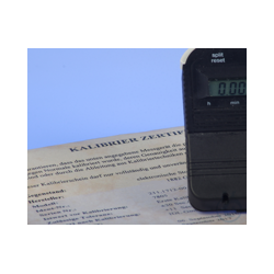 Kalibrierzertifikat für Zeitmessgeräte...