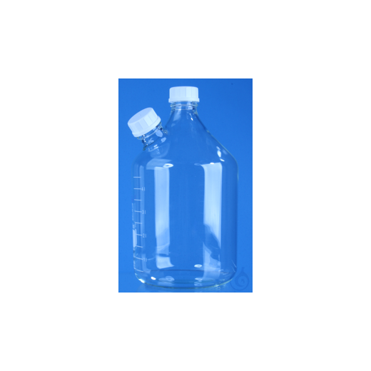 Media bottle, 3500ml with 2* GL 45 thread connection