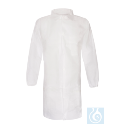 Cleanroom gown, PP white, universal size 105 cm long, 10...