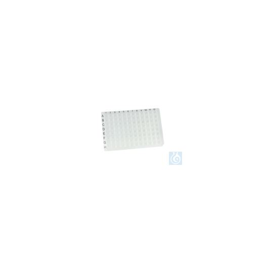 neoLab® 96-Well PCR-Platte, PP, ohne Rand, klar, teilbar in 8er Strips, 50 St
