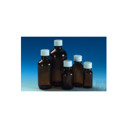 Amber glass bottle 100 ml with thread DIN22