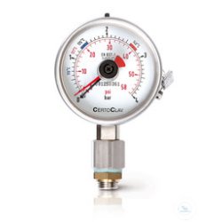 Pressure gauge EN837-1 KL 1.6 with factory certificate...