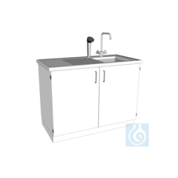 Laboratory sink L1200/T900 stainless steel